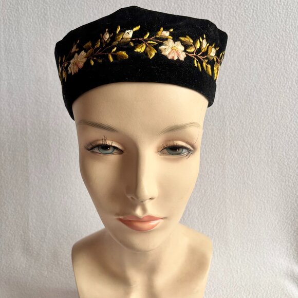 Other - Antique Victorian Men's Hand Made Embroidered Smoking Cap